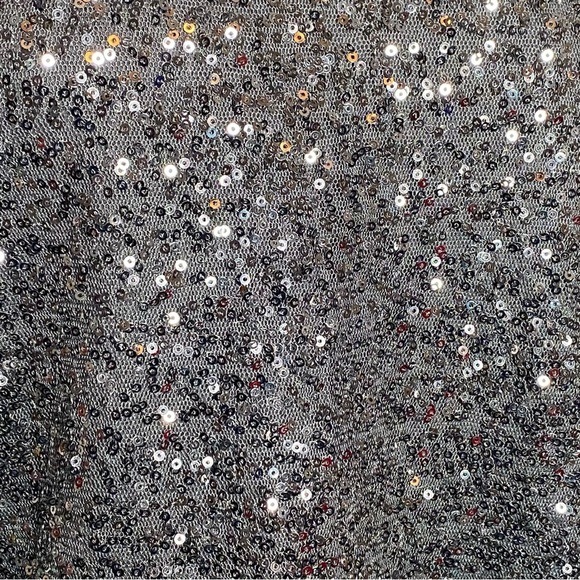 Elle Black Sequin Front Crew Neck Sweater - Picture 5 of 9